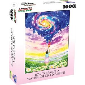 How to Paint A Watercolor Universe 1000‎ Piece Jigsaw Puzzle 19.7" x 27.6" NIB